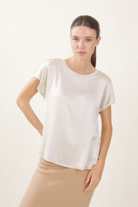 Blusa effetto raso