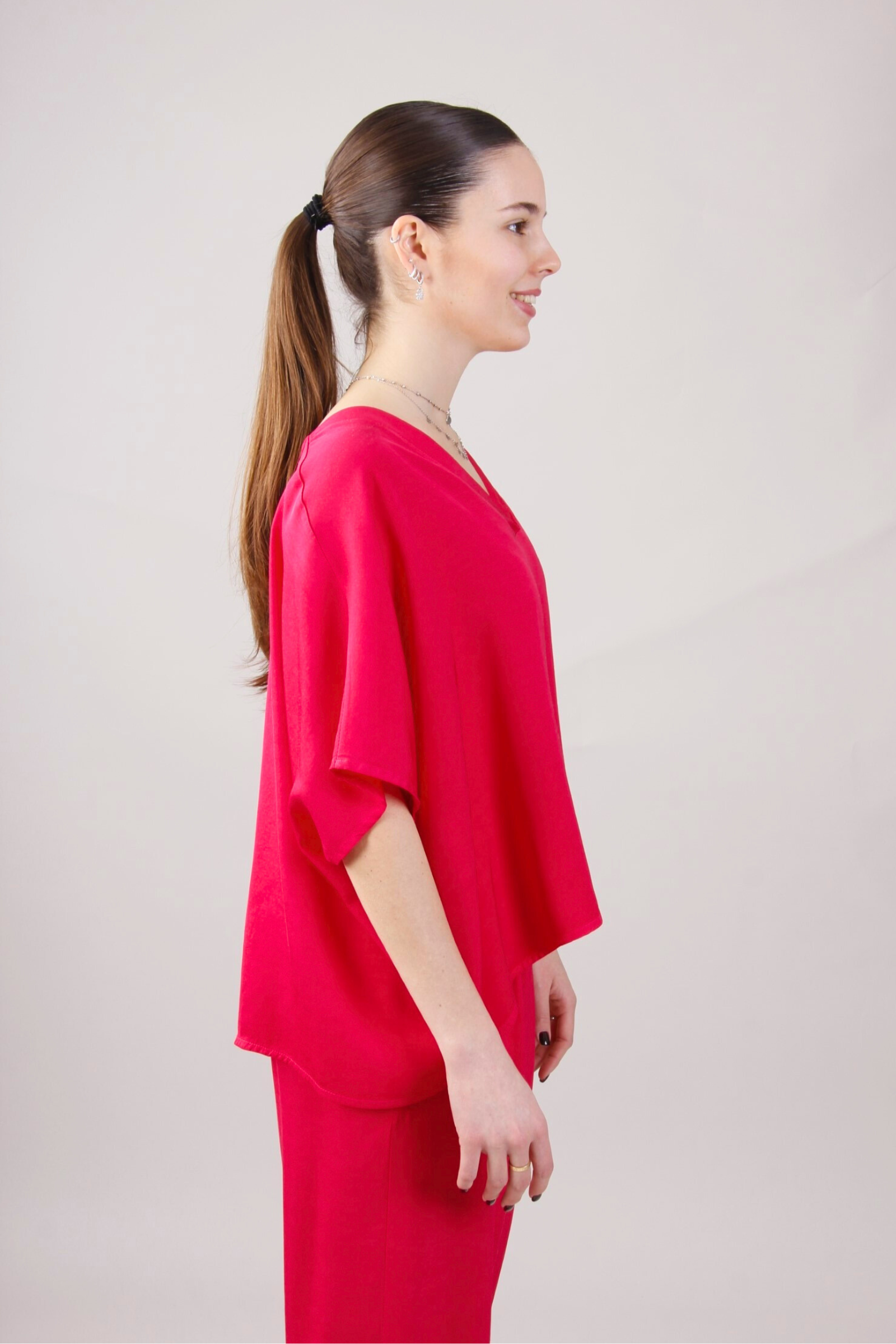 Blusa con maniche a pipistrello