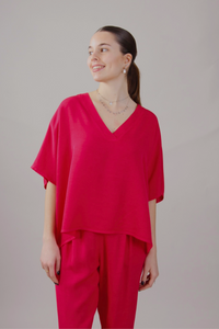 Blusa con maniche a pipistrello