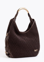 Load image into Gallery viewer, Borsa tracolla texture manico in metallo
