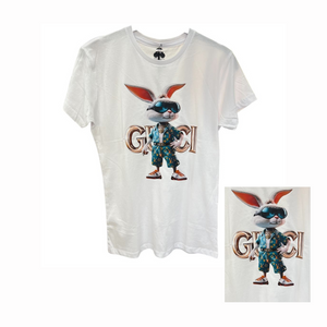 T-Shirt con stampe e strass
