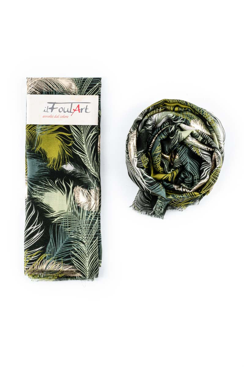 Scialle Foulard piume