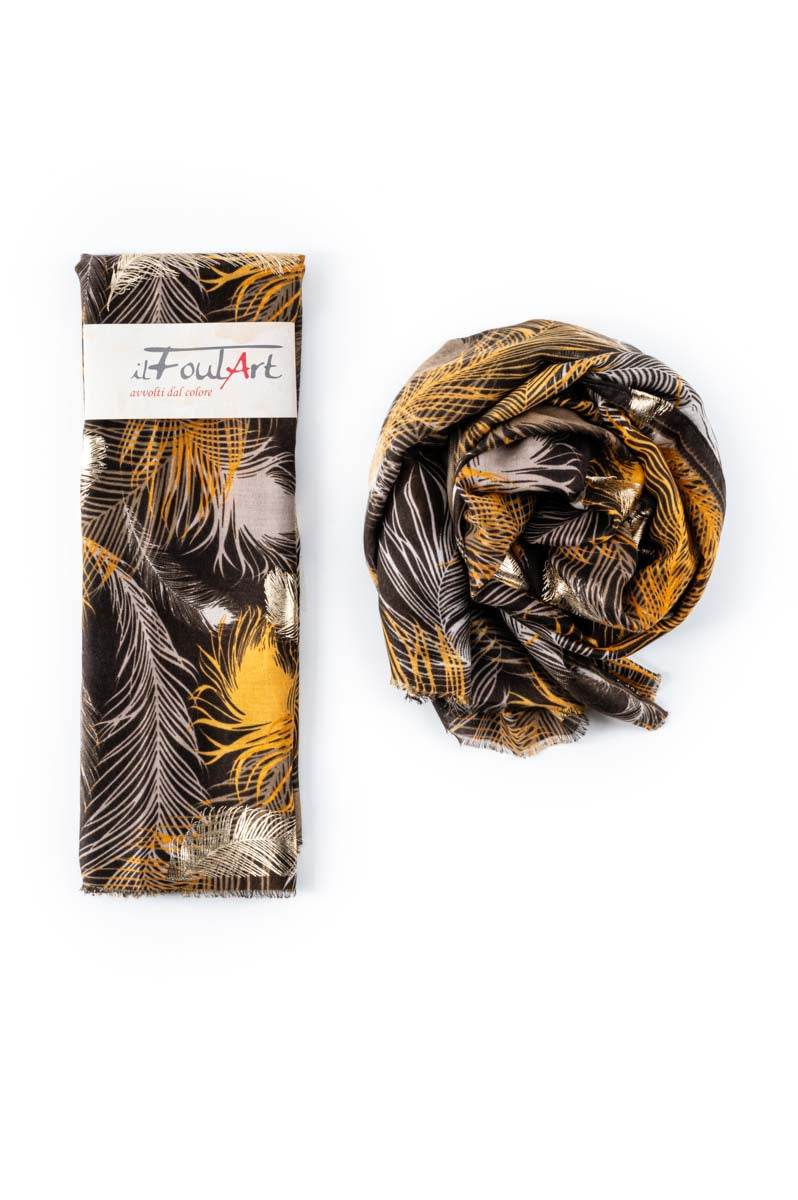 Scialle Foulard piume