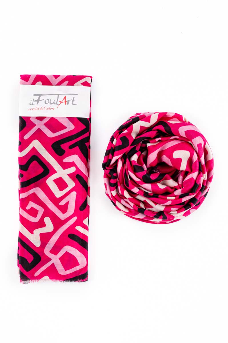Scialle/Foulard effetto linee