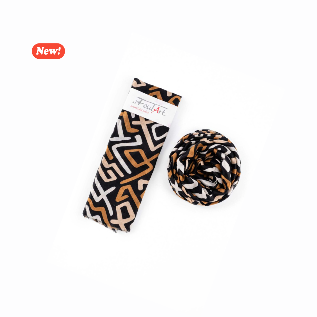 Scialle/Foulard effetto linee