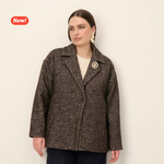 Load image into Gallery viewer, Cappotto a giacca con spilla
