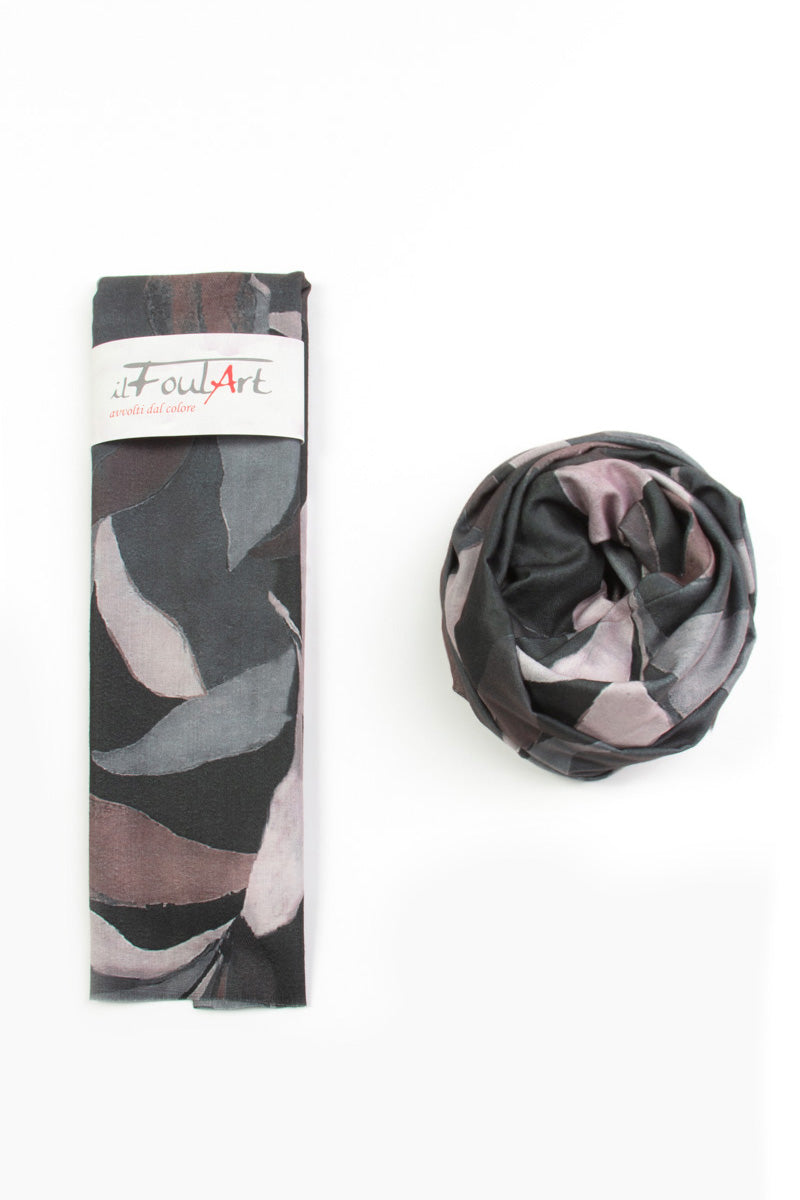 Scialle Stola foglie lunghe