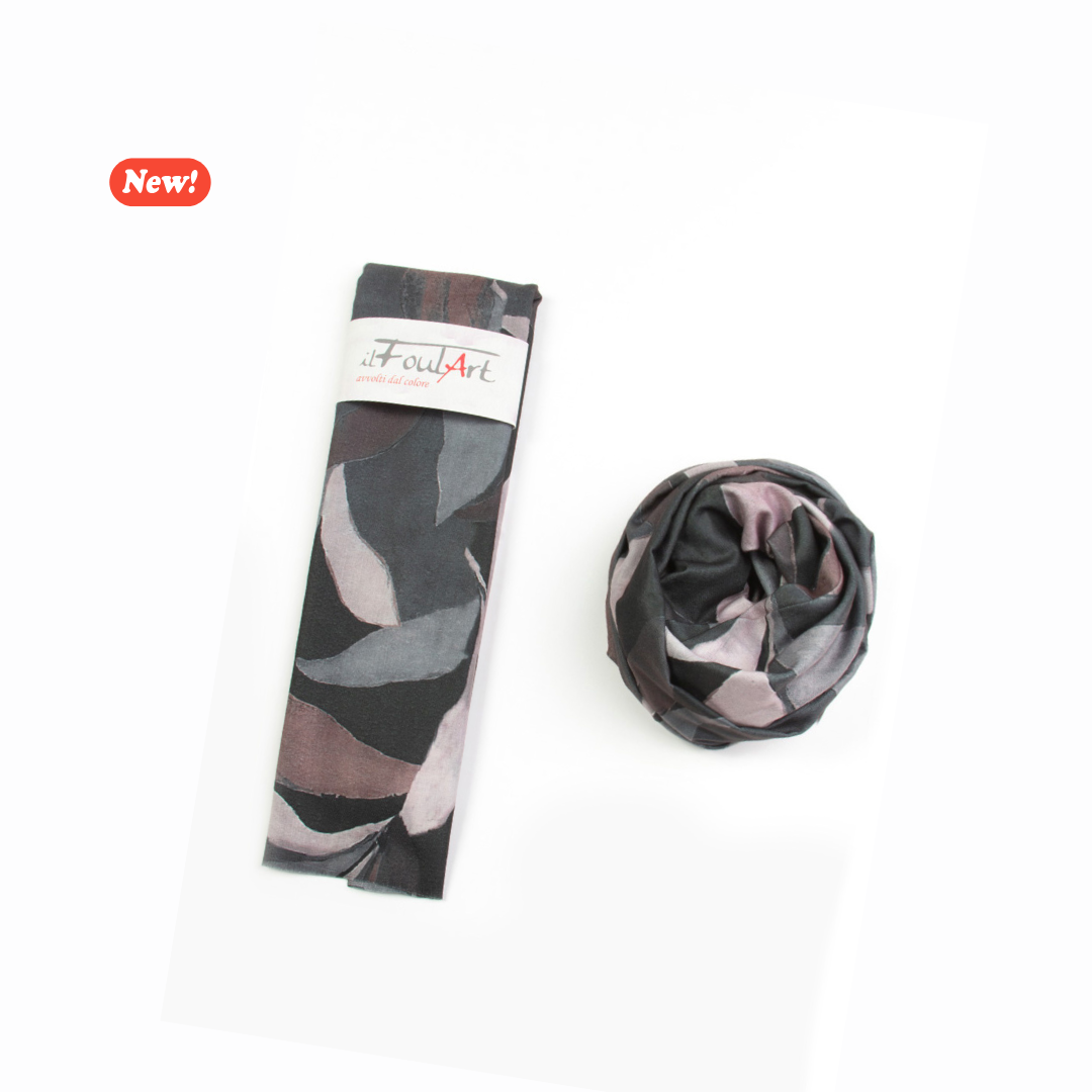 Scialle Stola foglie lunghe