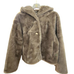 Load image into Gallery viewer, Giubbotto in Eco-pelliccia con cappuccio
