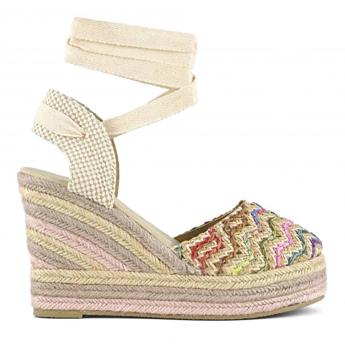 Espadrillas in raffia con plateau