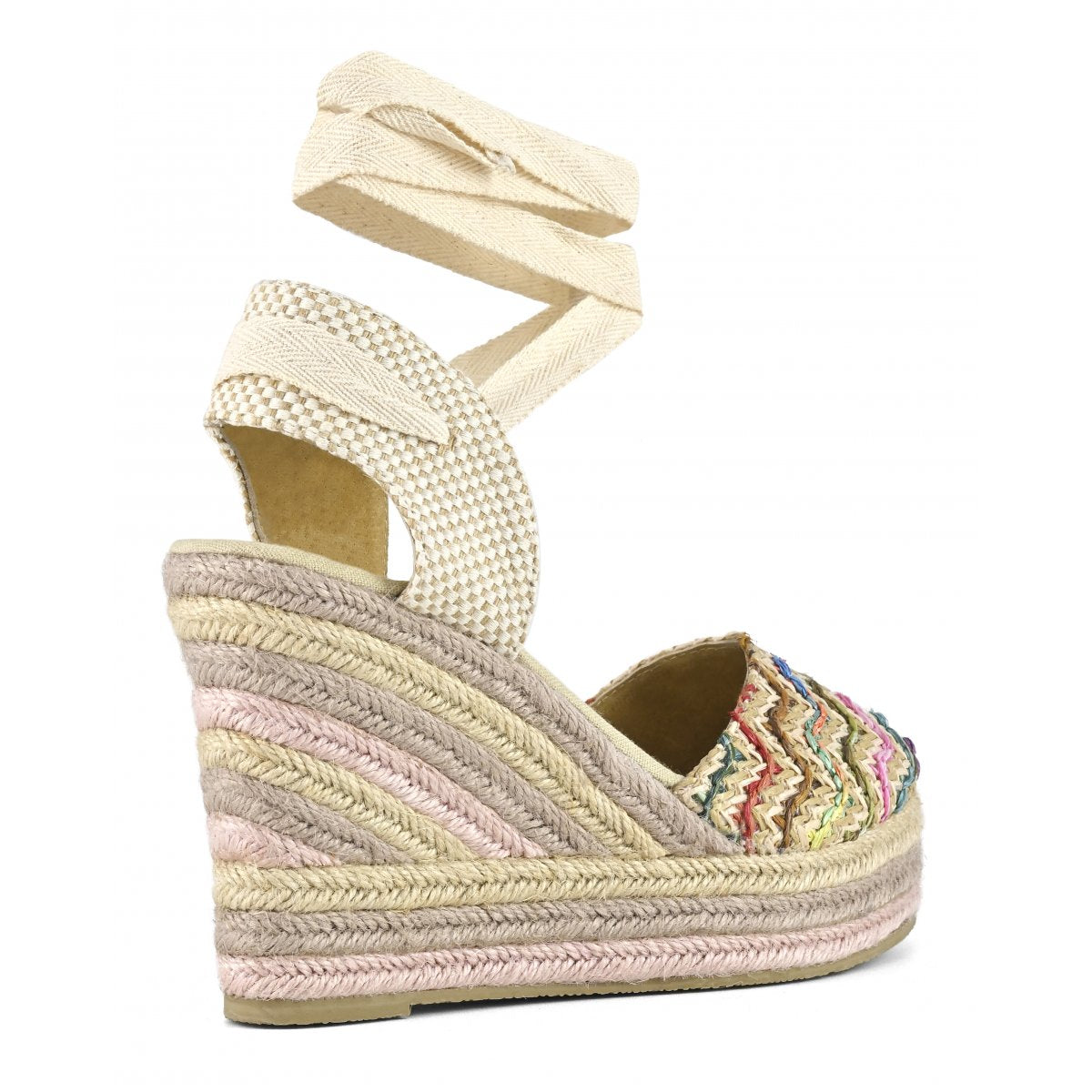 Espadrillas in raffia con plateau