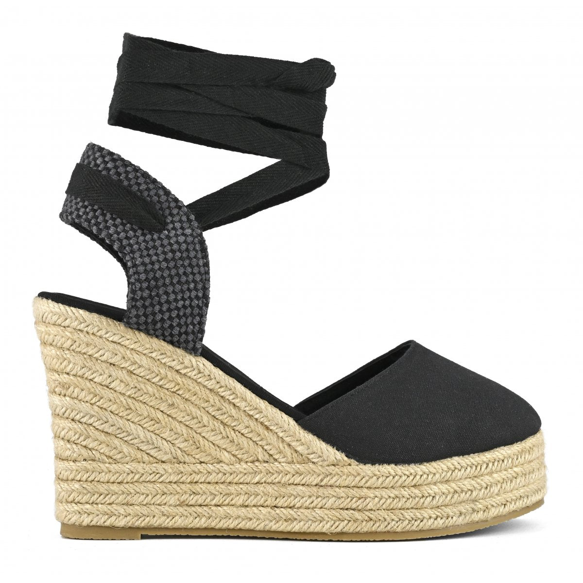 Espadrillas in tessuto con plateau