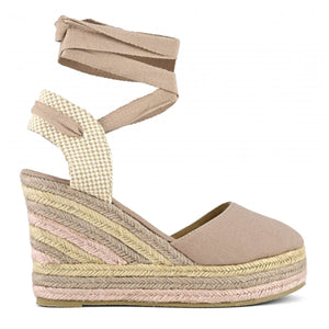 Espadrillas in tessuto con plateau