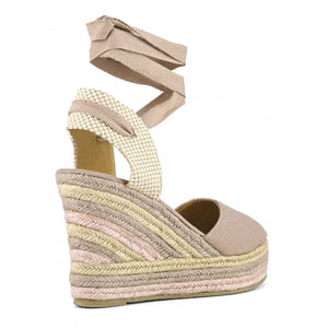 Espadrillas in tessuto con plateau