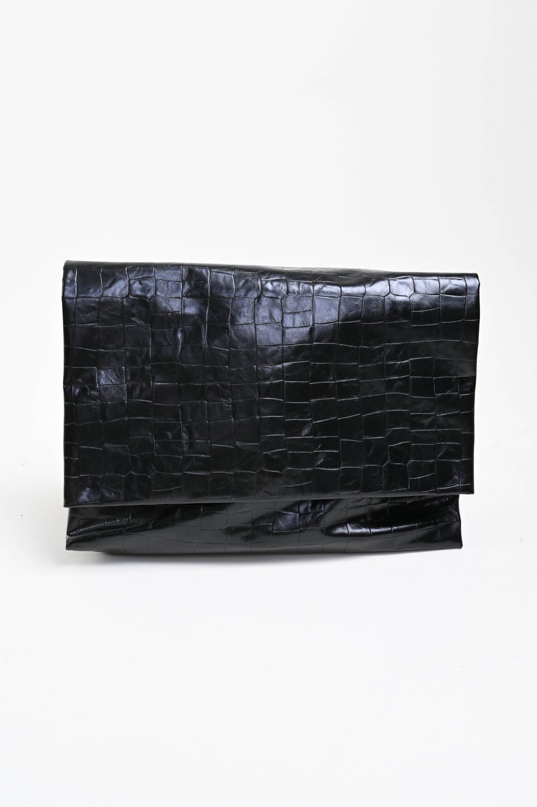 Borsa envelope stampa coccodrillo