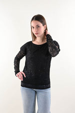 Carica l'immagine nel visualizzatore di Gallery, Maglia in pizzo con maniche removibili
