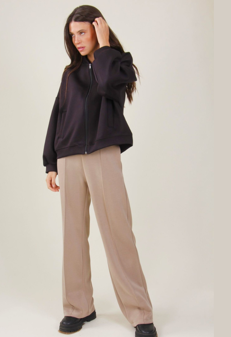 Pantaloni felpati a plazzo