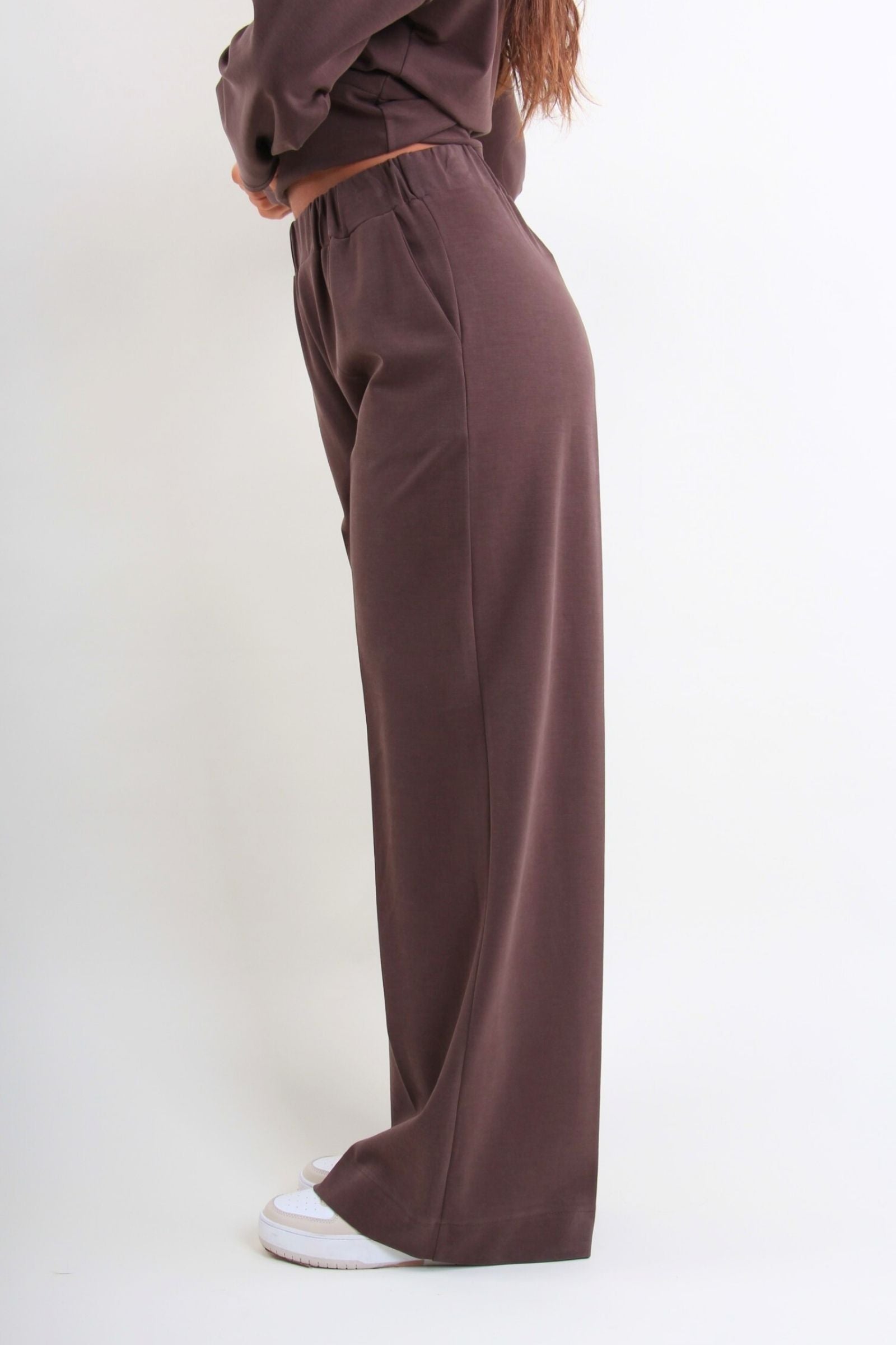 Pantaloni felpati a gamba larga