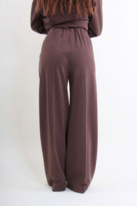 Pantaloni felpati a gamba larga