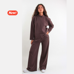 Pantaloni felpati a gamba larga