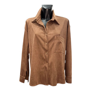 Camicia in eco-camoscio