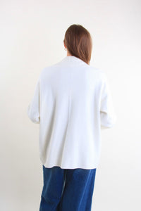 Cardigan con scollo a costine