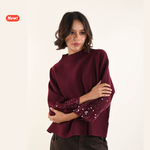 Load image into Gallery viewer, Maglia con maniche decorate da paillettes
