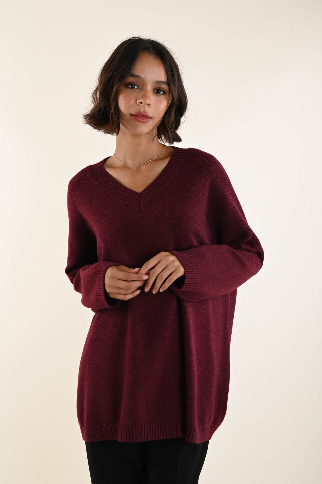 Maglione con scollo a V