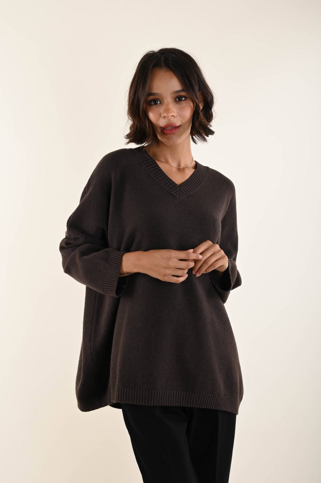 Maglione con scollo a V