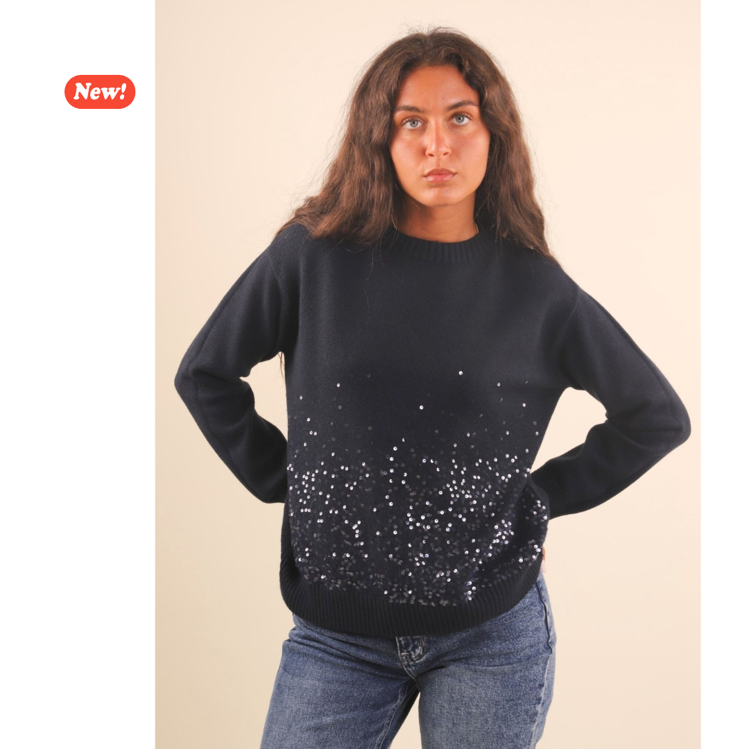 Maglione con pailettes degradè