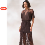 Carica l'immagine nel visualizzatore di Gallery, T-shirt in cotone e pizzo

