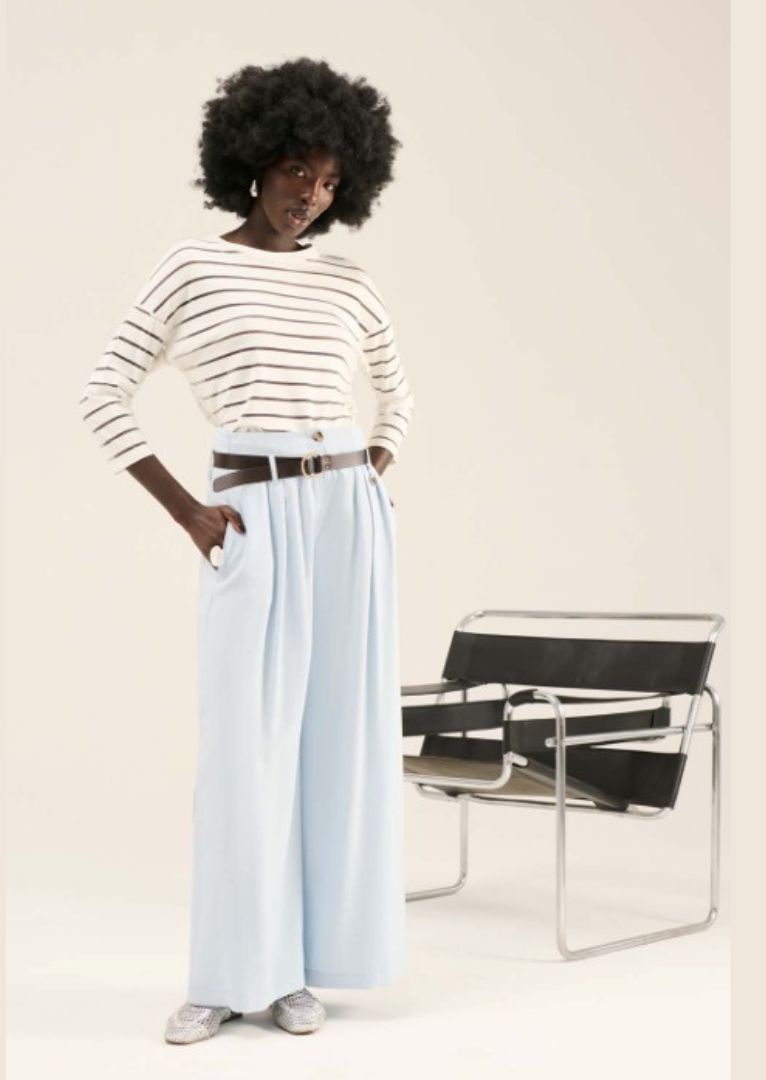 Pantalone palazzo con cintura