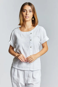 Maglia in lino con bottoni II