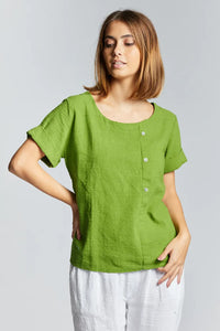 Maglia in lino con bottoni II