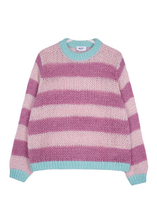 Maglione rigato in mohair