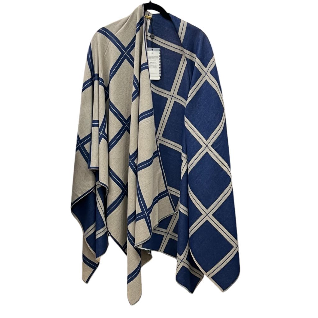 Poncho double face quadrati