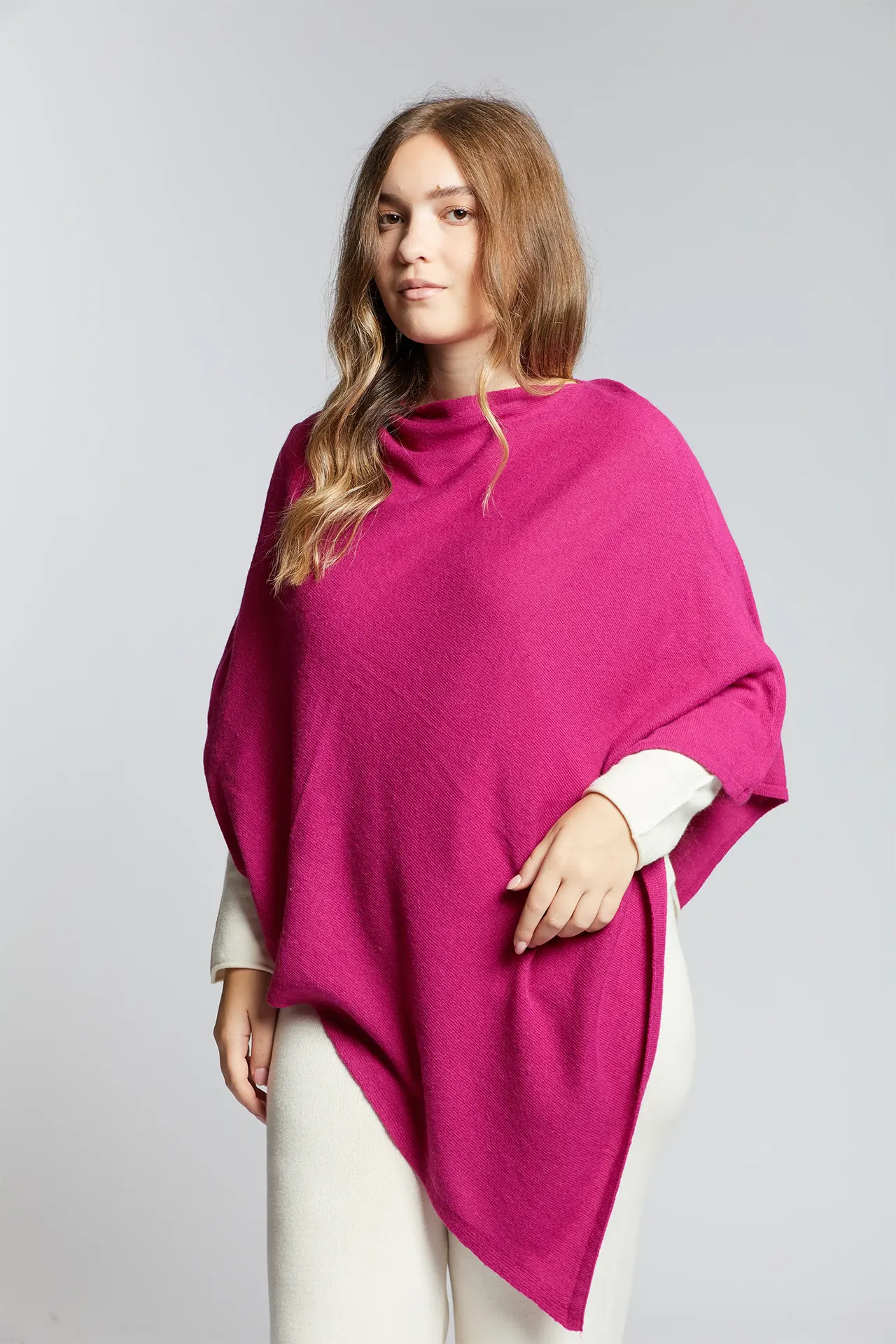 Poncho in cashmere