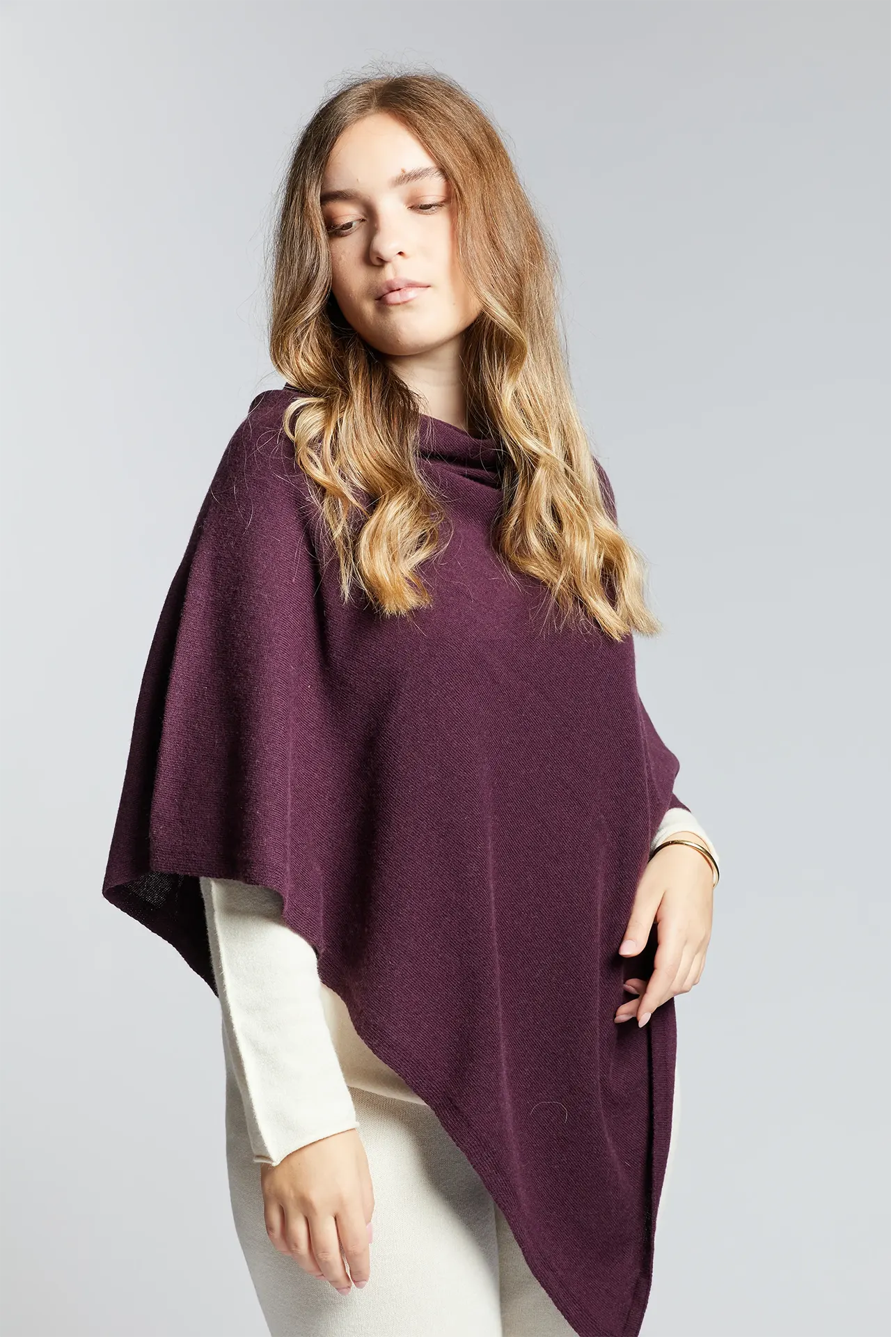 Poncho in cashmere