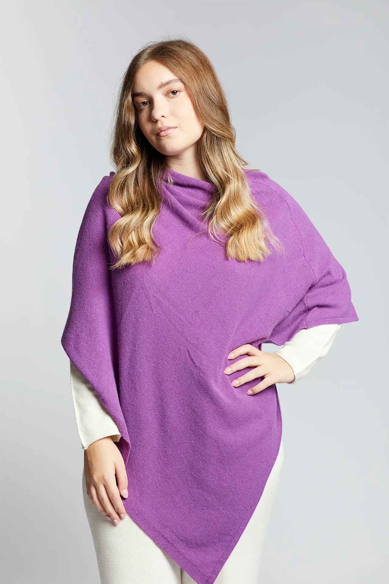 Poncho in cashmere