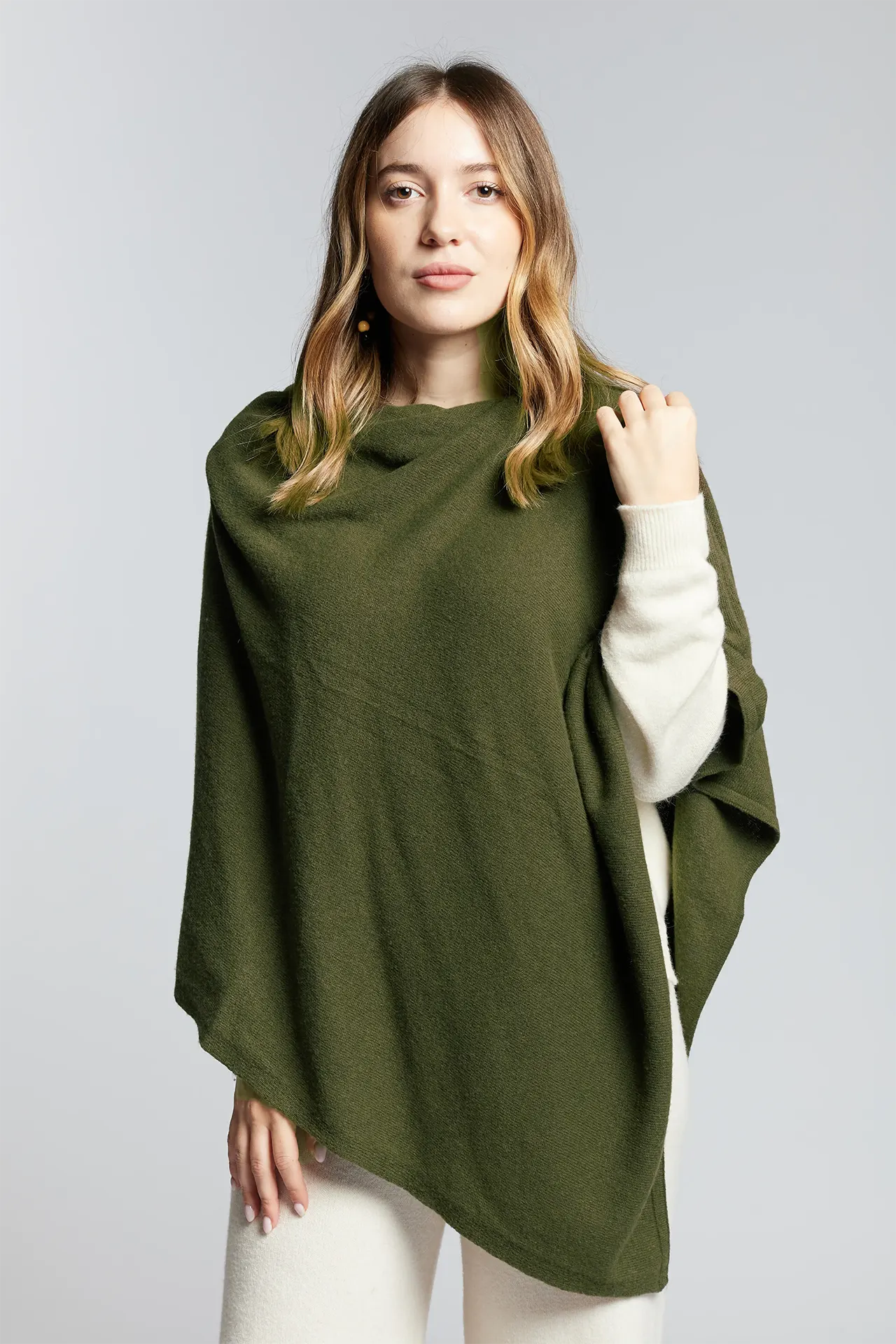 Poncho in cashmere