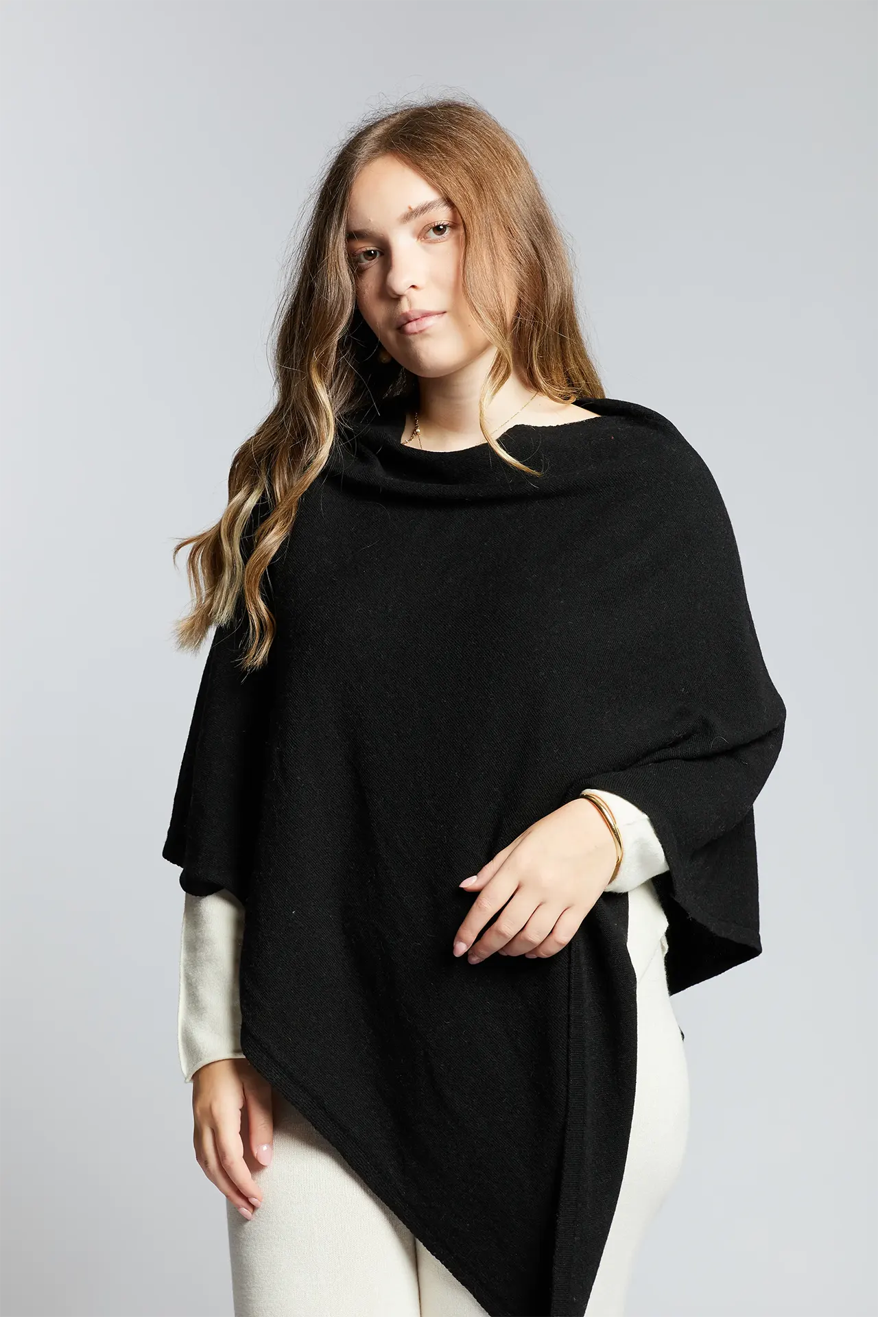 Poncho in cashmere