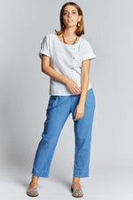 Load image into Gallery viewer, Pantaloni in lino gamba regular
