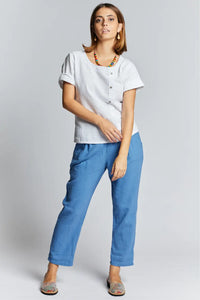Pantaloni in lino gamba regular
