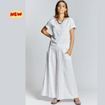 Load image into Gallery viewer, Pantaloni in lino gamba larga
