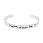 Load image into Gallery viewer, Bracciale rigido “Ricordati di essere felice”
