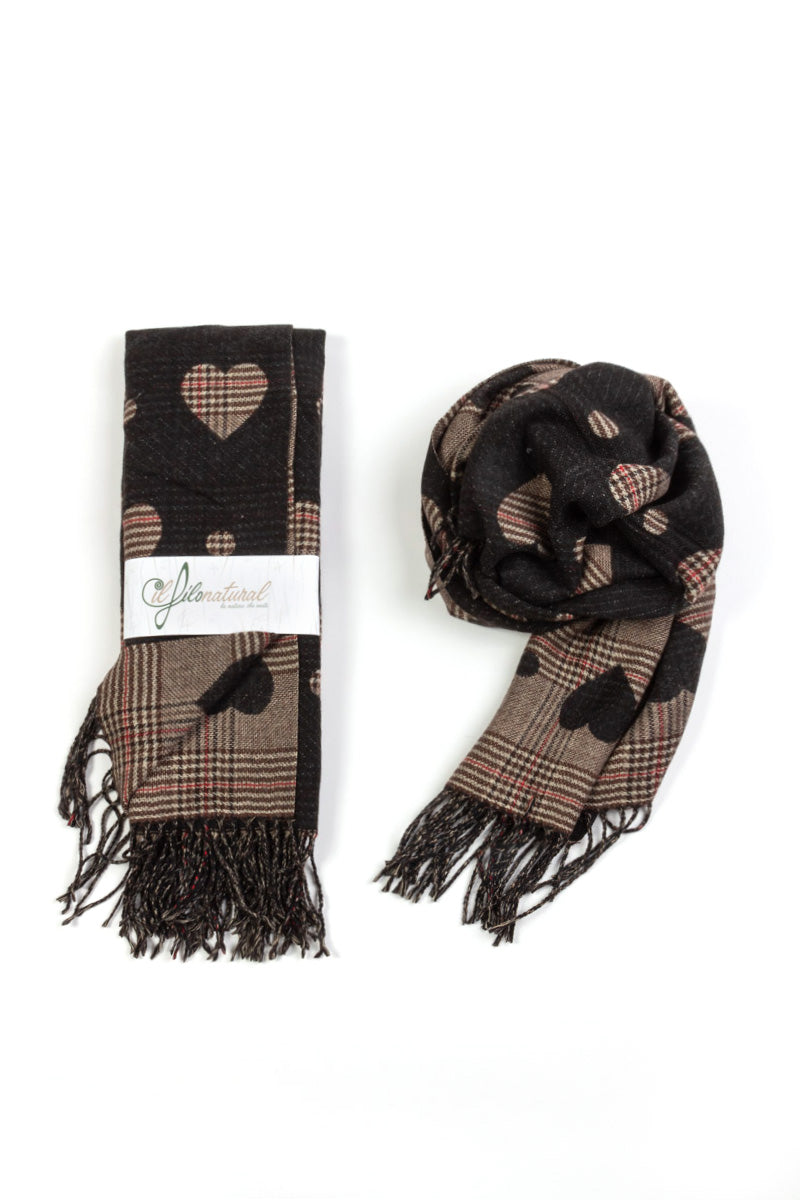 Scialle/Stola Tartan Cuore Doubleface