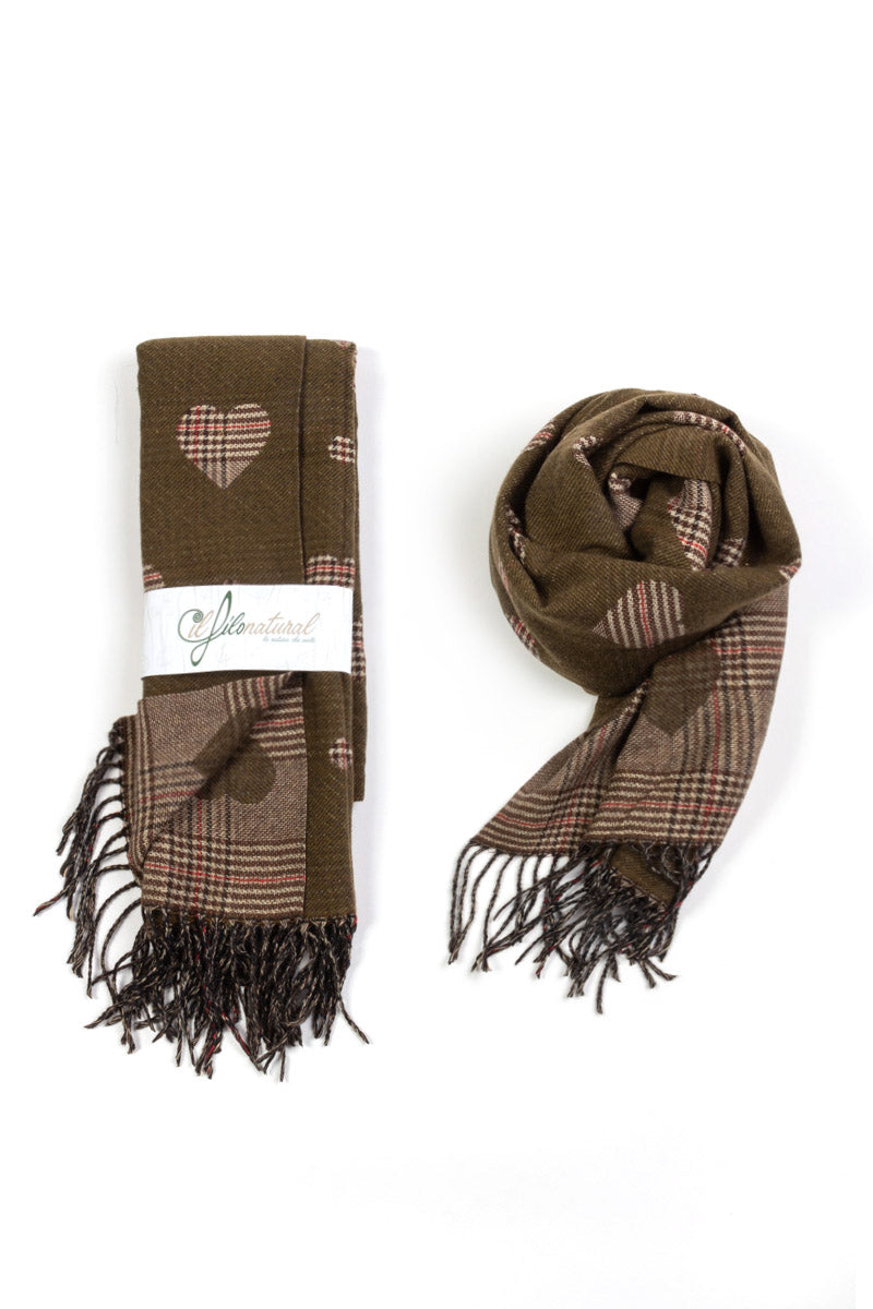 Scialle/Stola Tartan Cuore Doubleface