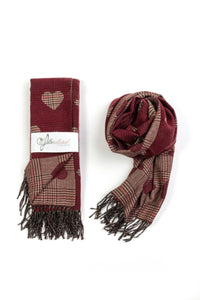 Scialle/Stola Tartan Cuore Doubleface