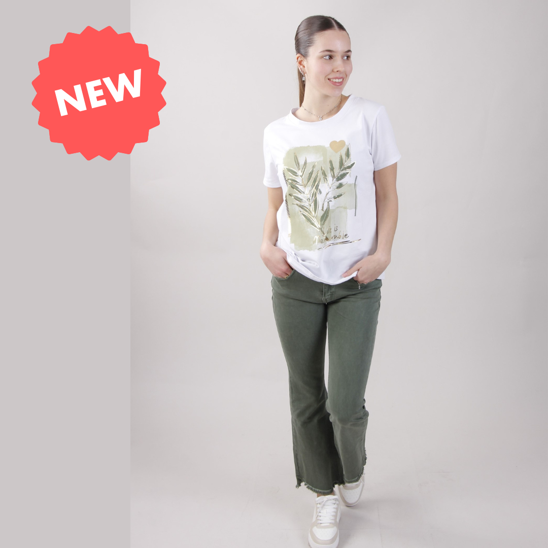 T-Shirt fantasia foglie