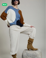 Carica l'immagine nel visualizzatore di Gallery, Maglione con intarsio a semicerchio
